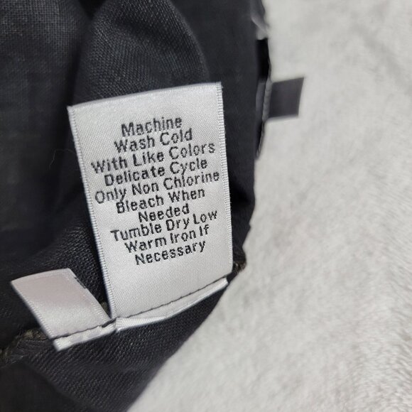 CAbi Womens Vintage Washed Linen Wide-Leg Pants Size 10 Charcoal Gray 335 New - Picture 5 of 10